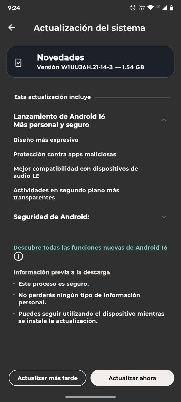 Motorola Edge 50 Fusion Android 16 update