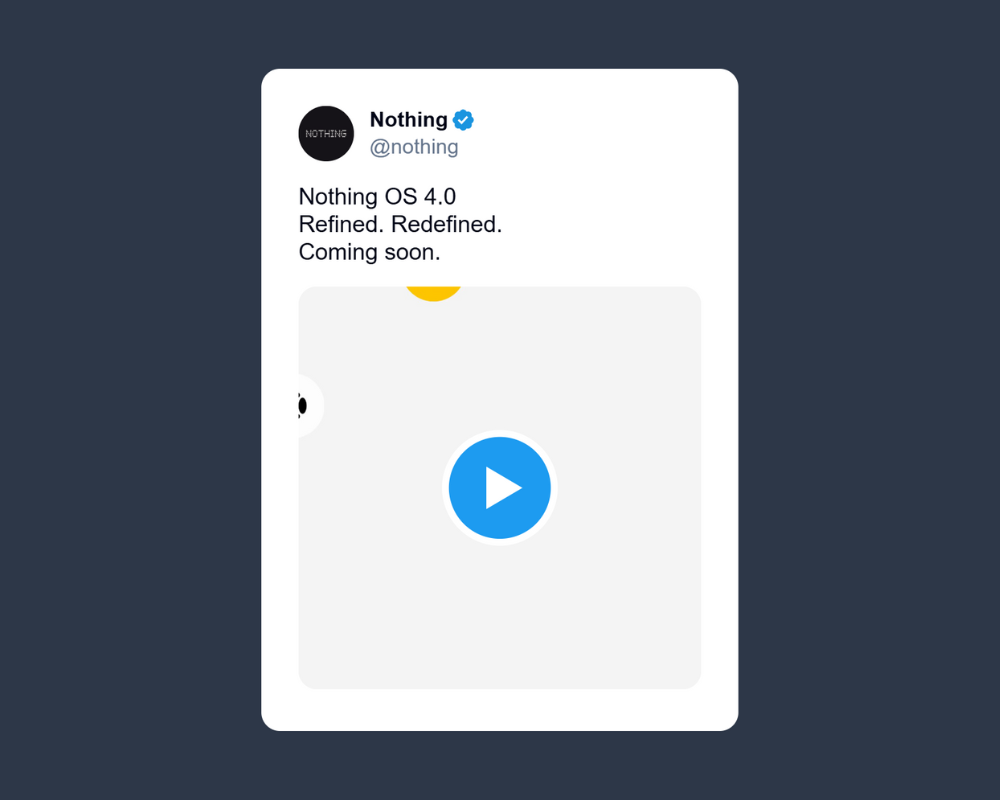 Nothing OS 4.0 launch poster