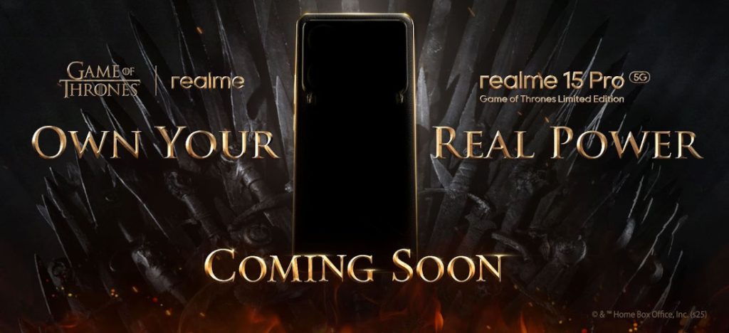 Realme lanza el 15 Pro Edición Game of Thrones con estética de dragones