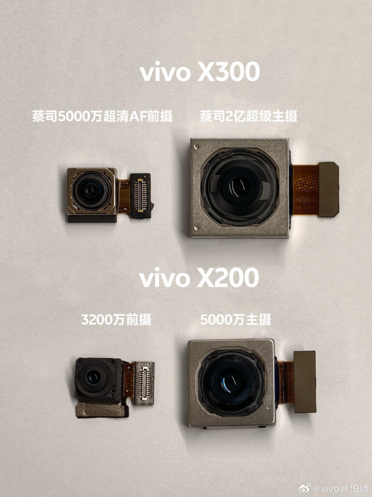 Vivo X300 series front camera info