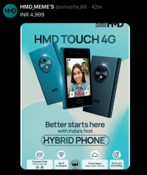 HMD TOuch 4G Price