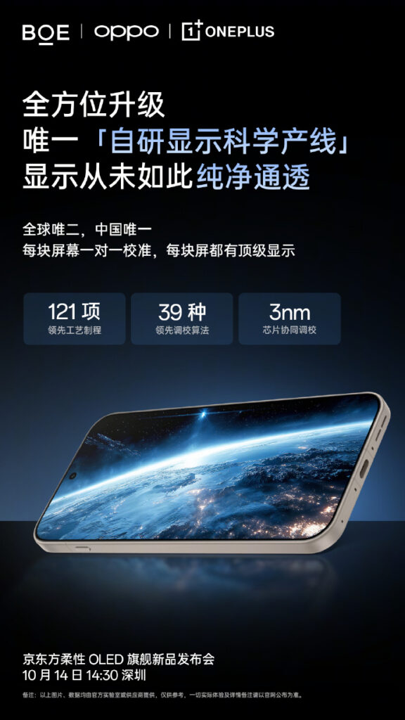 OnePlus 15 display specs