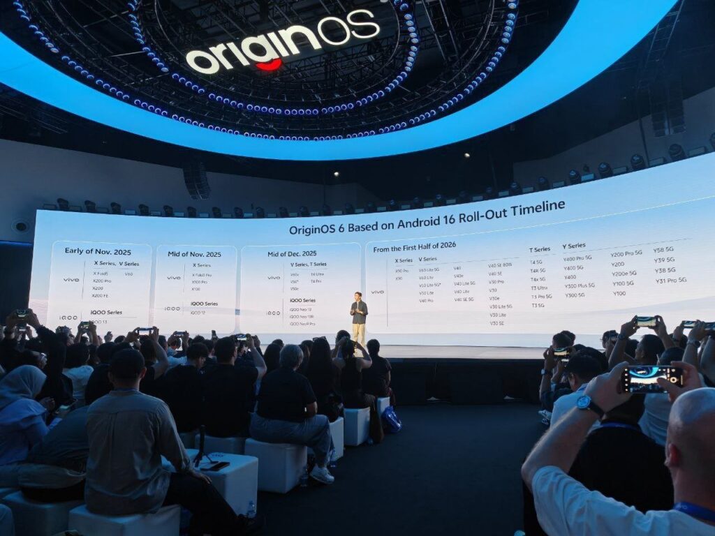 Cronograma de lançamento do OriginOS 6