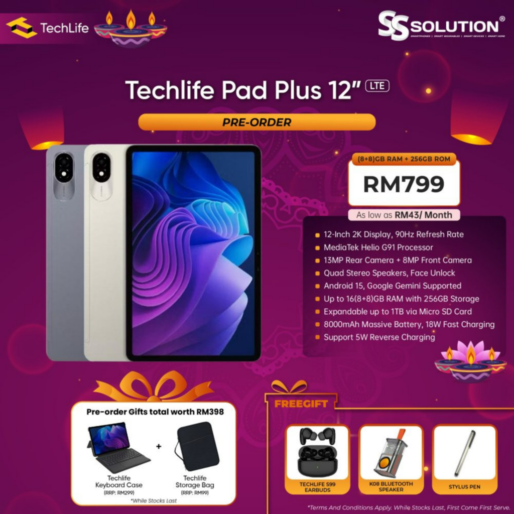 Realme TechLife Pad Plus 12 LTE specs