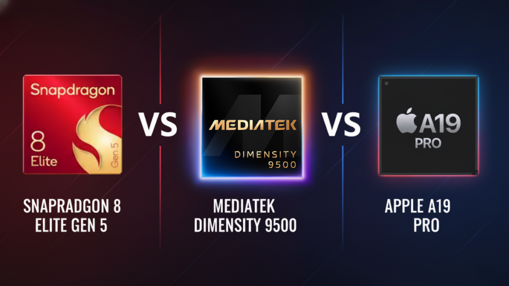 Snapdragon 8 Elite Gen 5 vs Dimensity 9500 vs Apple A19 Pro