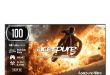 Acerpure Releases New 100-inch Nitro Z Series 4K QLED TV in India for Rs 259,999 Acerpure Nitro Z Series 100-inch 4K QLED TV