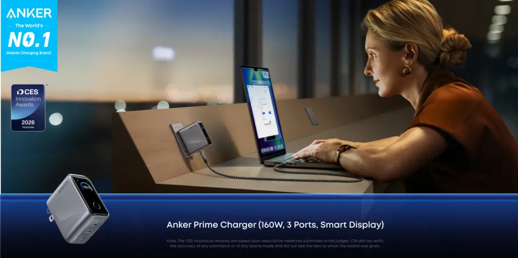Anker Prime 160W 3-Port Smart Charger