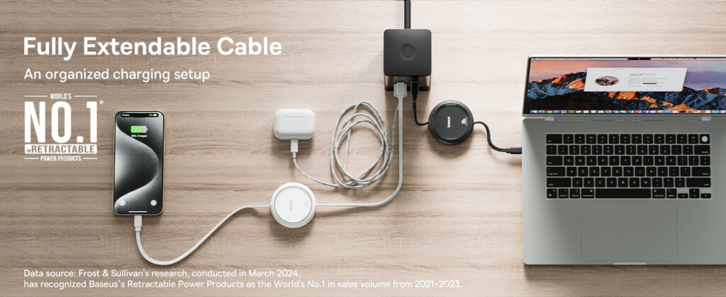 Baseus USB-C to USB-C 100W Retractable Cable