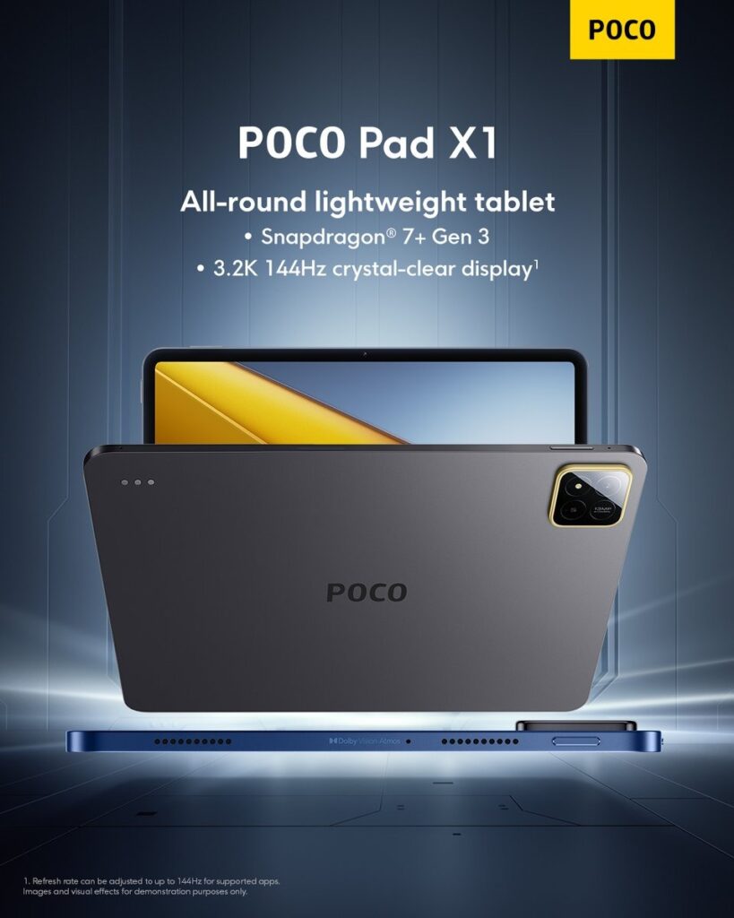 POCO Pad X1 Set to Launch on November 26 with Snapdragon 7+ Gen 3