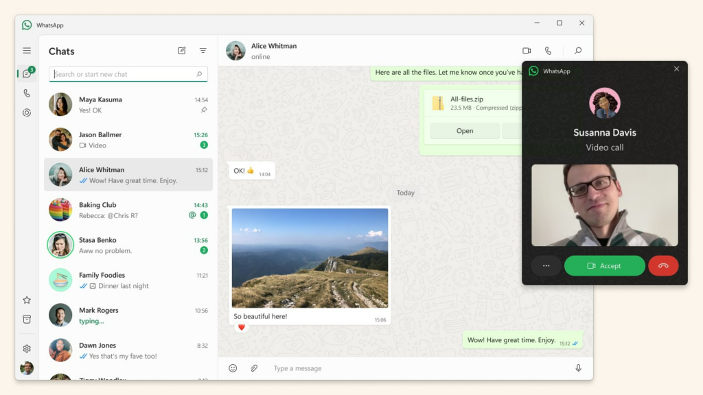 Native WhatsApp app for Windows 11