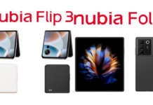 Nubia’s Flip 3 and first-gen book-style foldable surface in renders with impressive design