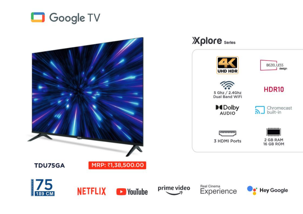 Elista TDU75GA 4K Google TV