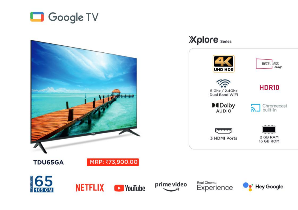 Elista TDU65GA 4K Google TV