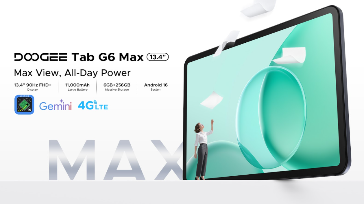 Limited-Time Offer: DOOGEE Tab G6 Max, 13.4-Inch Tablet with