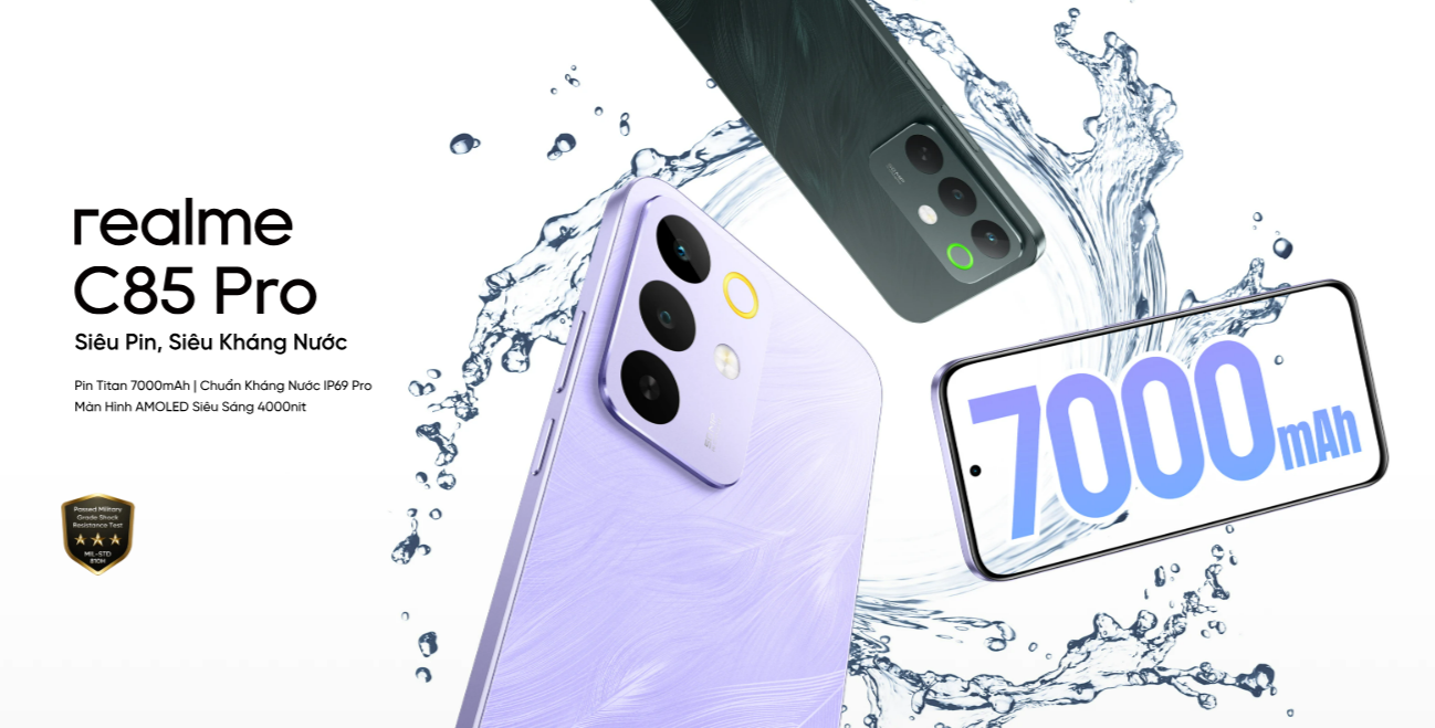 Realme C85 Pro and C85 5G launched in Vietnam with 7,000mAh battery, 144Hz display, and 50MP camera