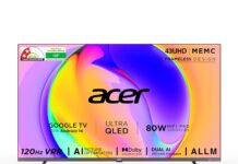 Upgrade with Acer 4K UHD Smart QLED Google TV’s available at huge discounts Acer 4K UHD Smart QLED Google TV