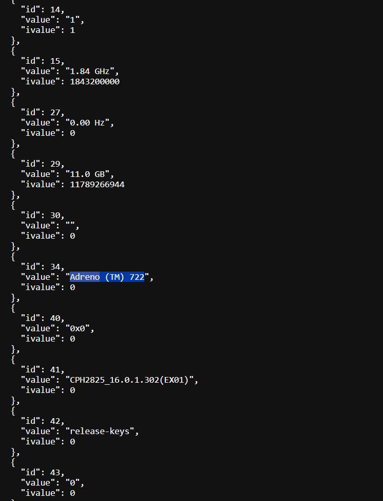 Oppo Reno 15 Geekbench metadata