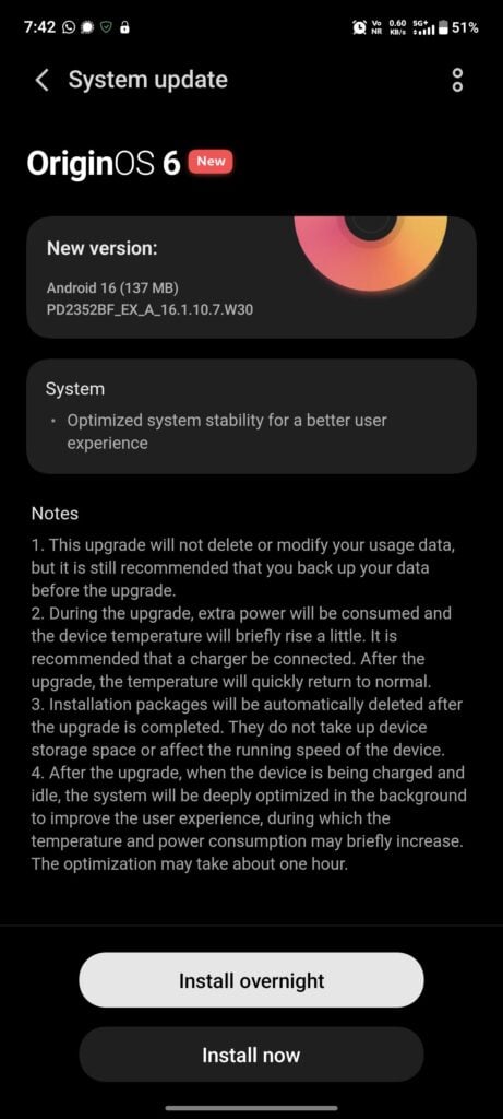 iQOO Neo 10R OriginOS 6 update
