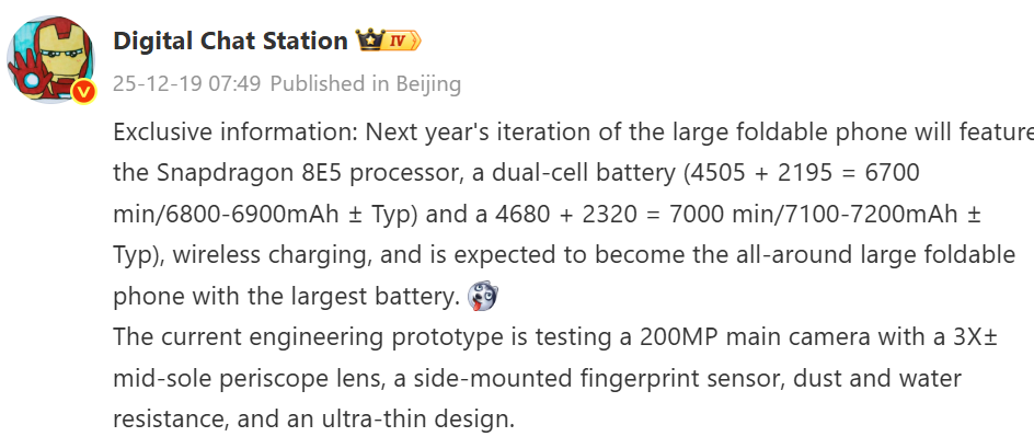 Honor Magic V6 foldable to arrive with lethal combo of Snapdragon 8 Elite Gen 5, 7,200mAh battery