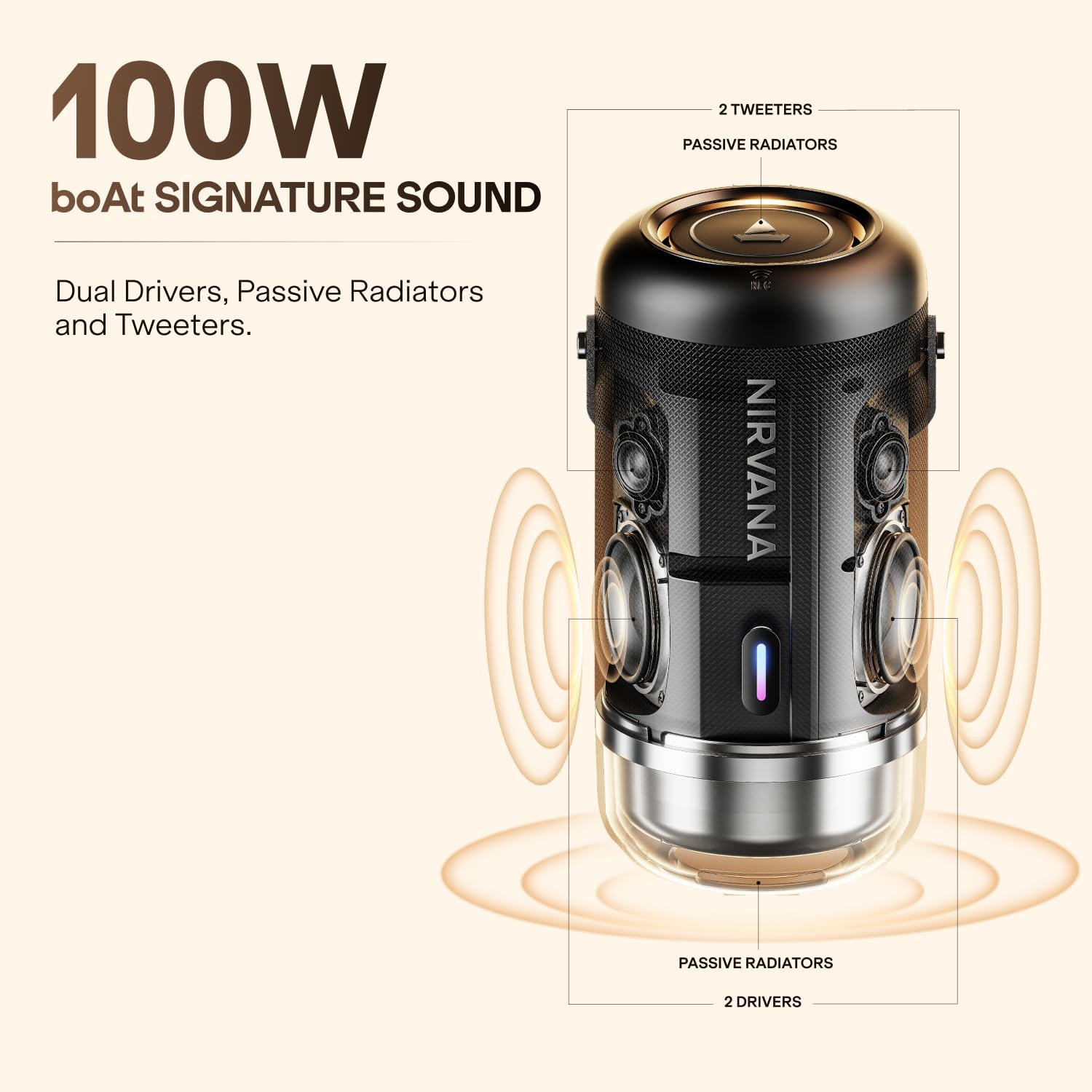 boAt Nirvana Luxe 100W portable party speaker