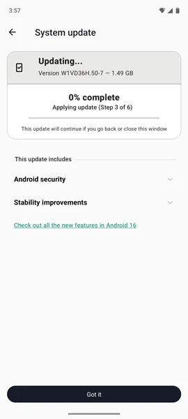 Motorola Edge 2025 Android 16 update