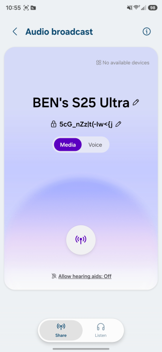 One UI 8.5 Audio Broadcast feature