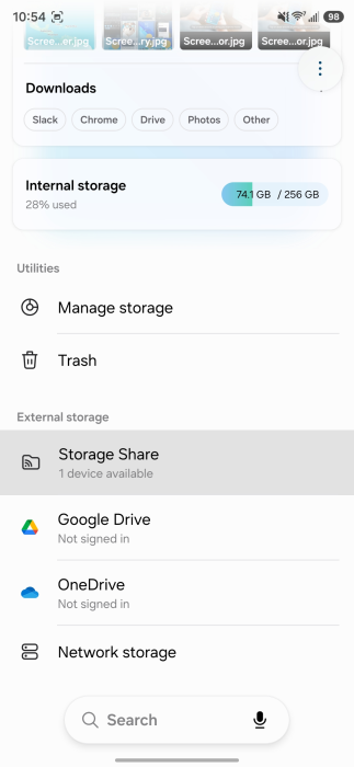 One UI 8.5 storage share feature