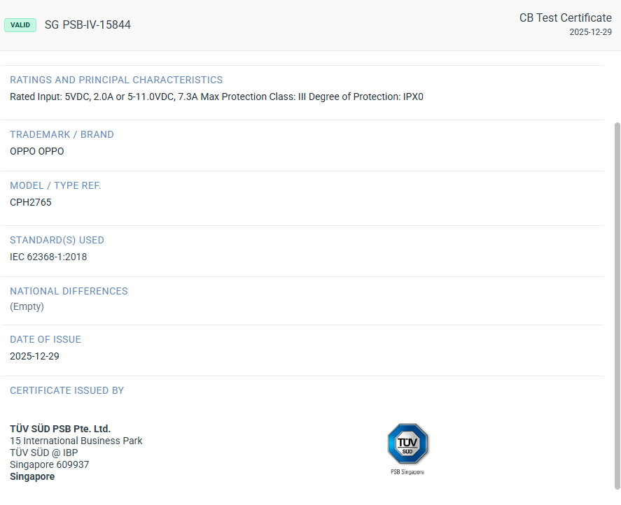 OPPO Find N6 sudah meraih sertifikasi