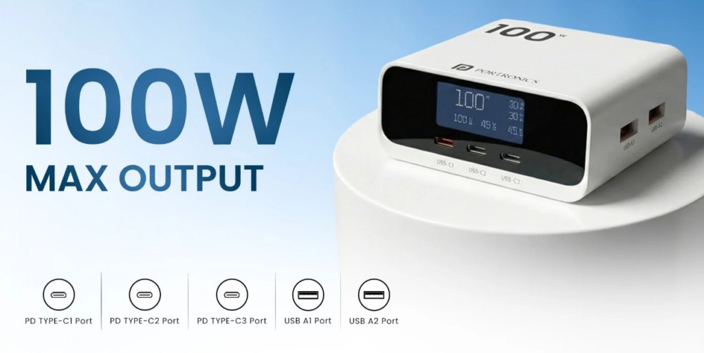 Portronics Adapto 100D desktop charger