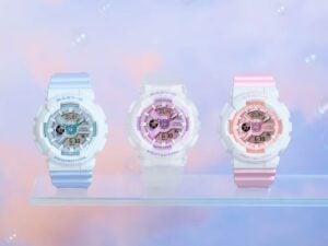 Casio G-Shock Baby-G Watch with Pastel Colors and Transparent Strap