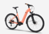 Decathlon Launches New Peach Orange Rockrider E-ACTV 500 Hybrid E-Bike Decathlon Rockrider E-ACTV 500 Hybrid E-Bike