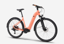 Decathlon Launches New Peach Orange Rockrider E-ACTV 500 Hybrid E-Bike Decathlon Rockrider E-ACTV 500 Hybrid E-Bike