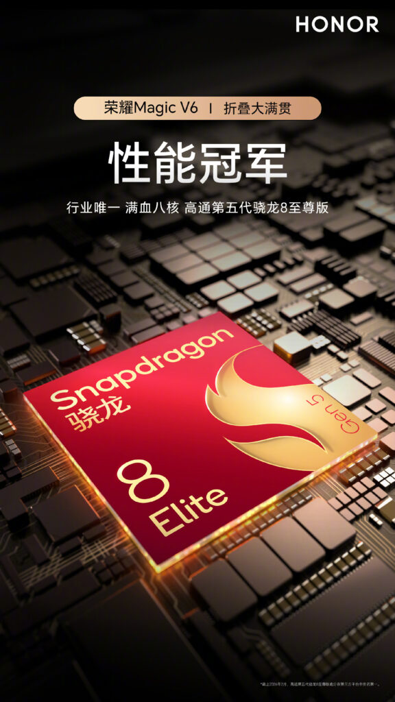 Honor Magic V6 - Snapdragon 8 Elite Gen 5