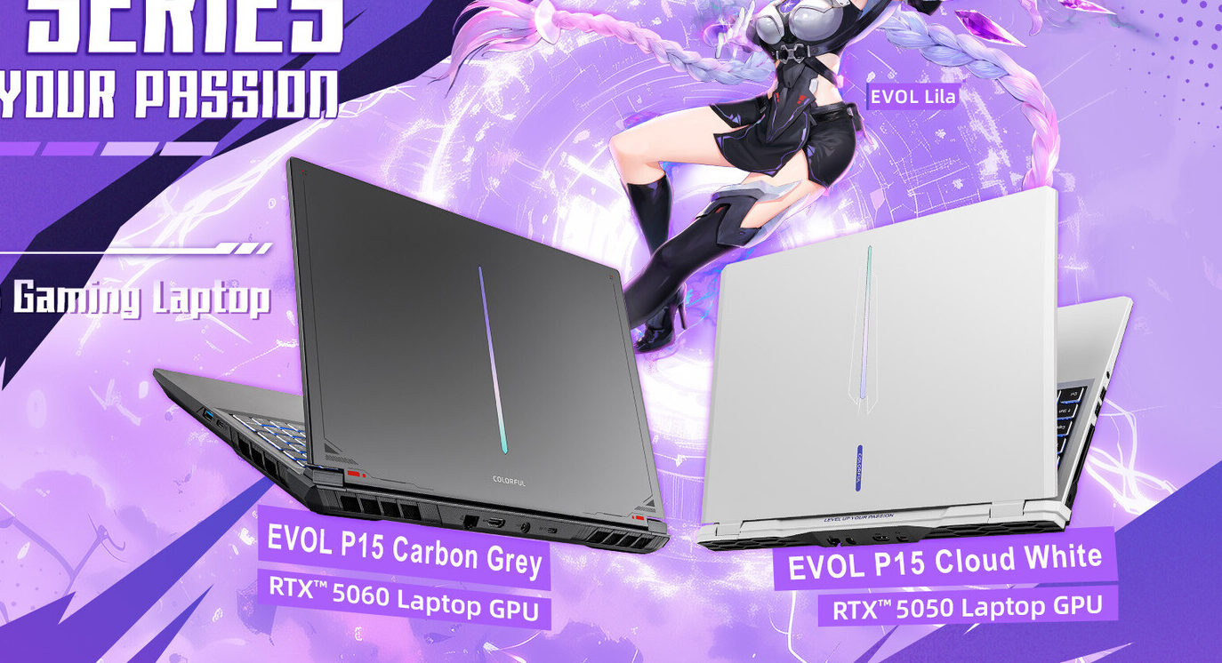 COLORFUL EVOL P15 Gaming Laptops Debut with RTX 50 Series GPUs and QHD 165Hz Display