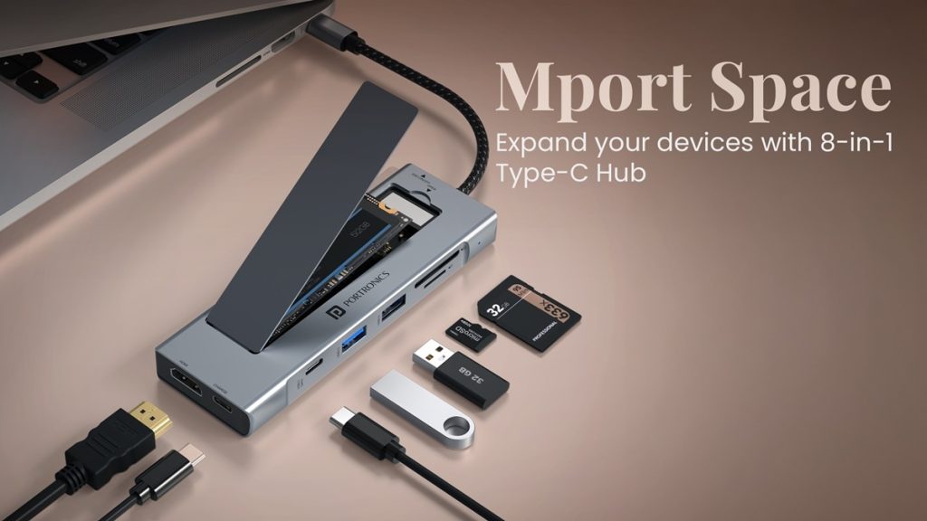 Portronics Mport Space 8-in-1 USB-C Hub