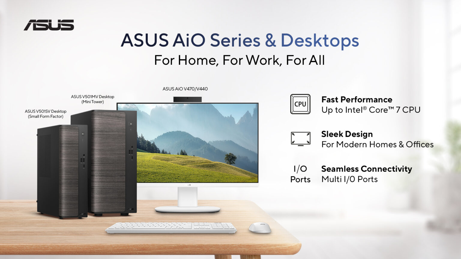 Asus V501 desktops, AiO V400 bring compact design and Intel performance ...