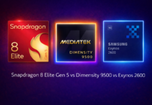 Snapdragon 8 Elite Gen 5 vs Dimensity 9500 vs Exynos 2600: Benchmark score, spec sheet, and key differences Snapdragon 8 Elite Gen 5 vs Dimensity 9500 vs Exynos 2600 comparison