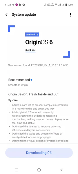iQOO Z9x OriginOS 6 update