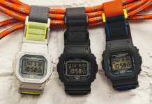 Casio launches new G-Shock watches in the US with stretchable cloth straps & magnetic buckles Casio G-Shock DW5600MNC