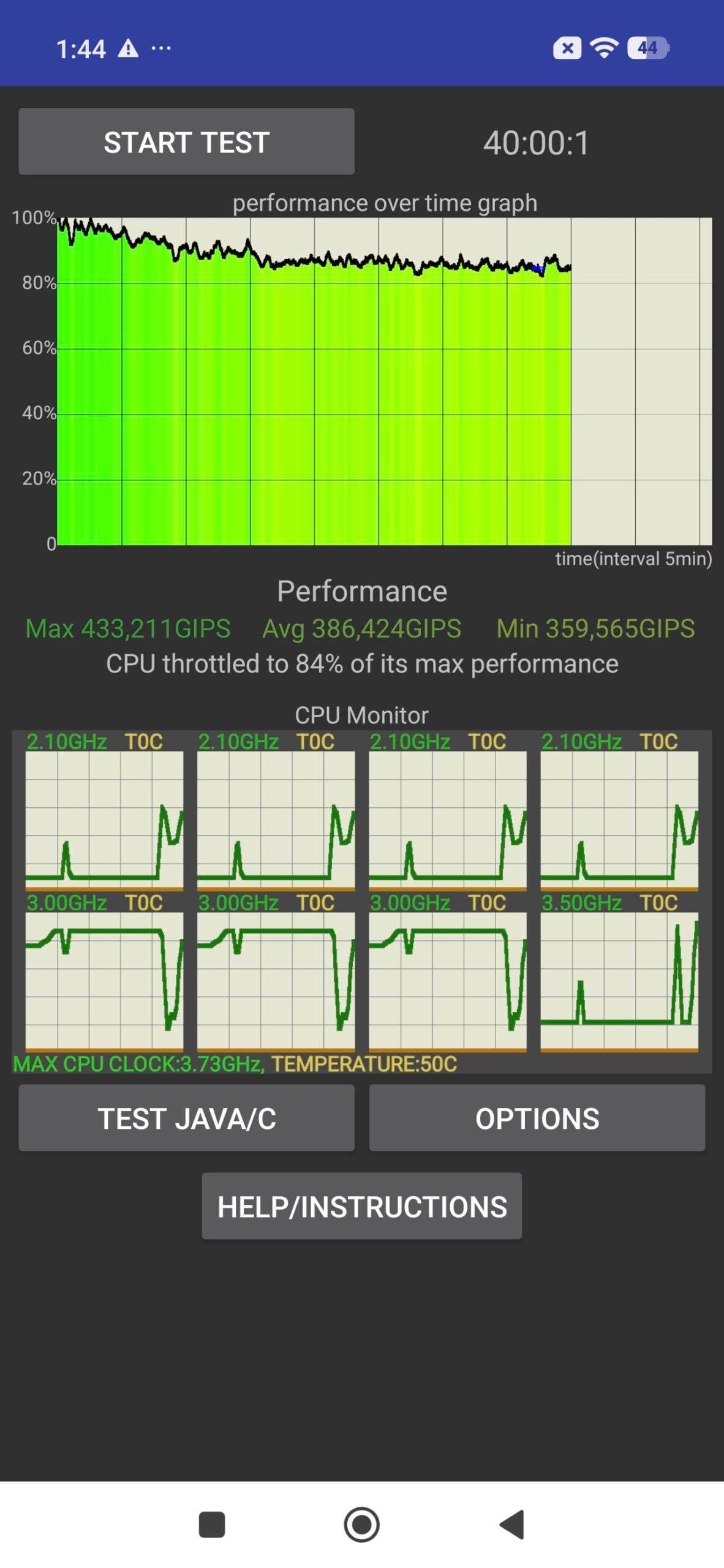 Poco X8 Pro Max - CPU Throttle app