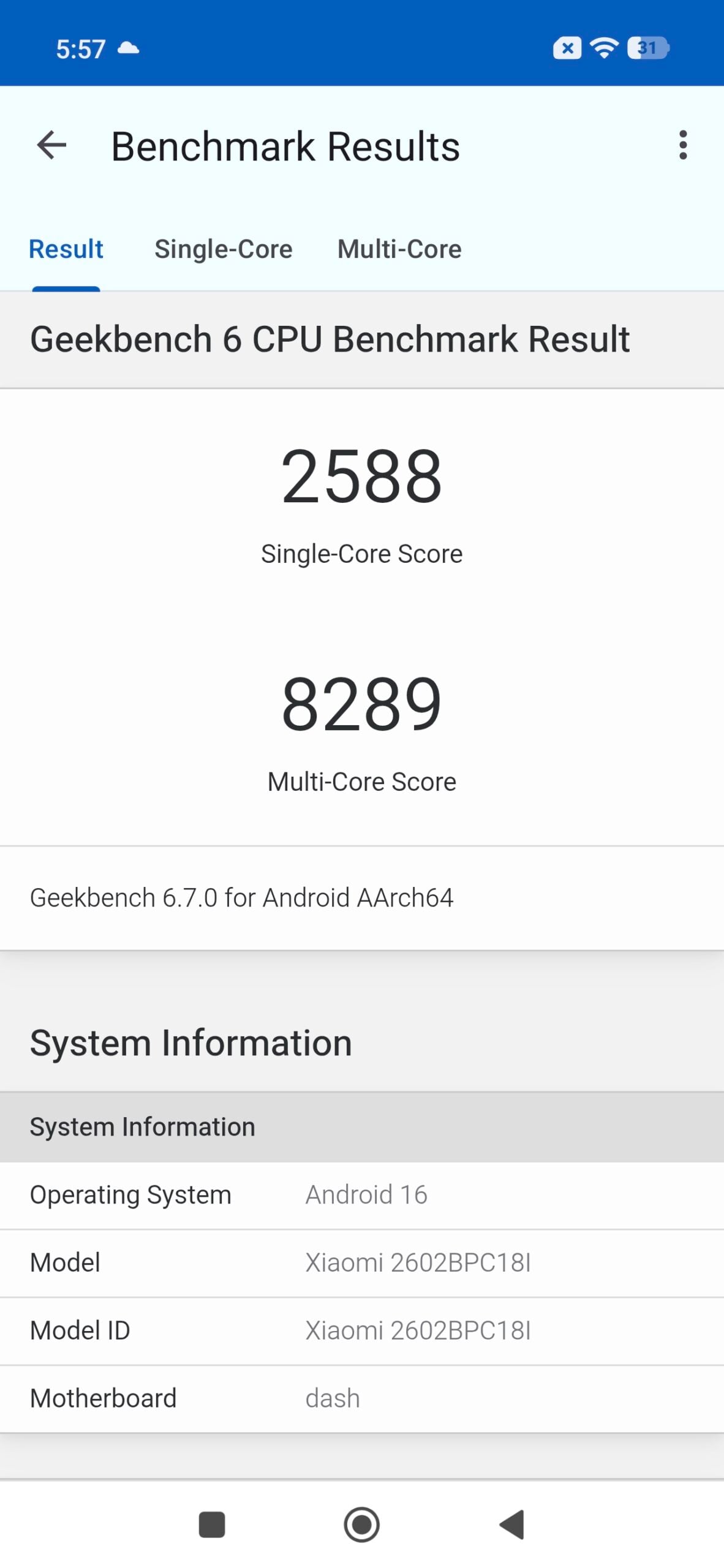Poco X8 Pro Max - Geekbench