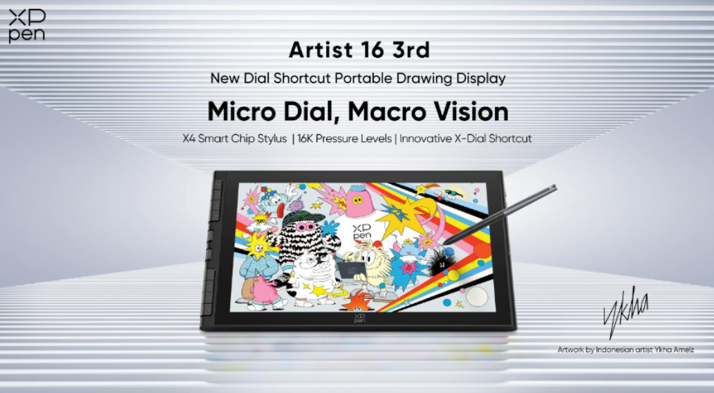 XPPen Artist 16 3rd Launched with Dual X-Dial and 16K Pressure