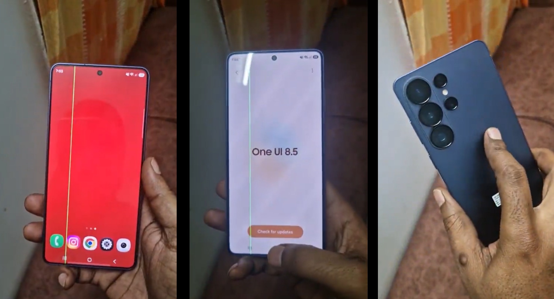 Green line appears on the Galaxy S26 Ultra