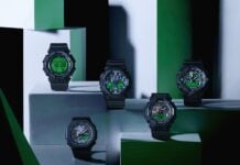 Casio launches five neon-accented Electro Green G-Shock watches in the US Casio-GD-010BEG-1-GA-B2100BEG-1A-GA-100BEG-1A-GA-B010BEG-1A-GA-700BEG-1A