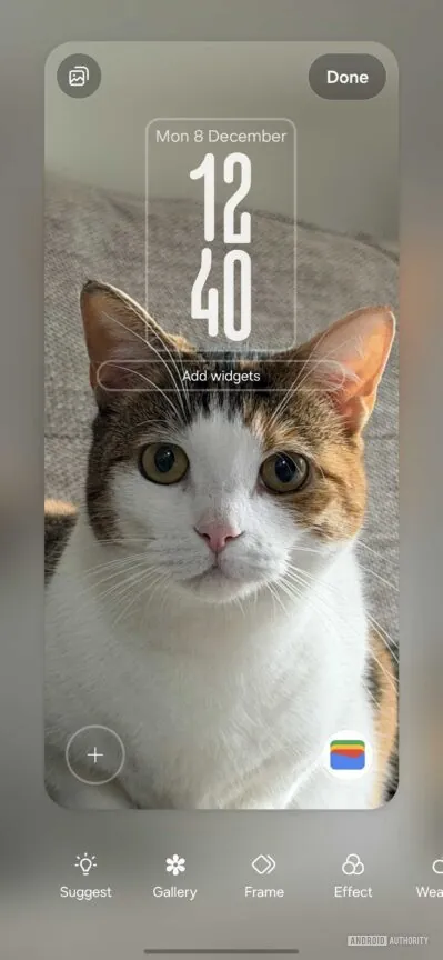 Lock screen clock settings in One UI 8.5