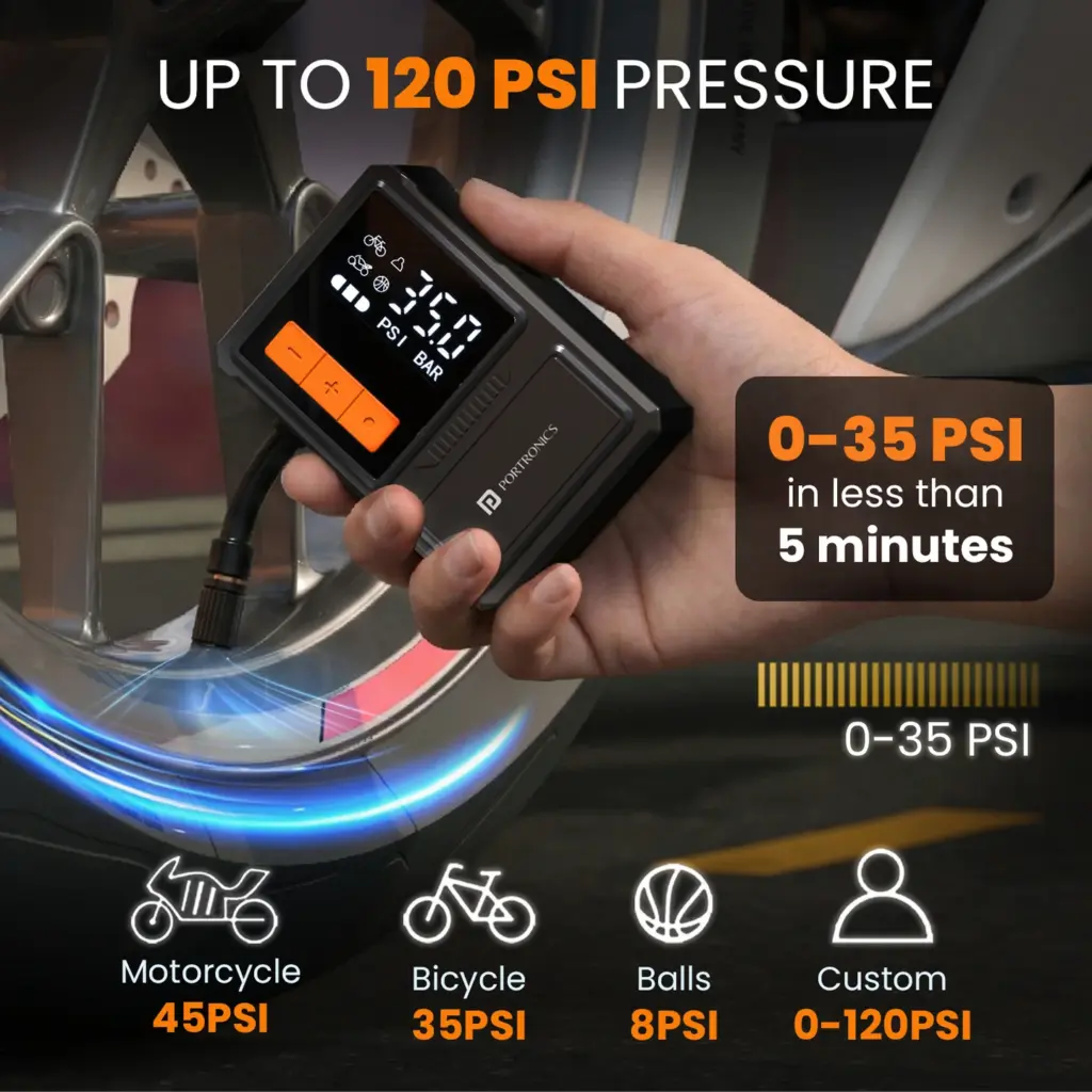 Portronics Vayu Nano Tire Inflator