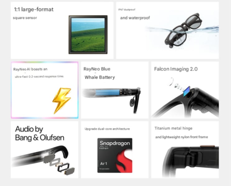 RayNeo V4 AI Glasses Specifications