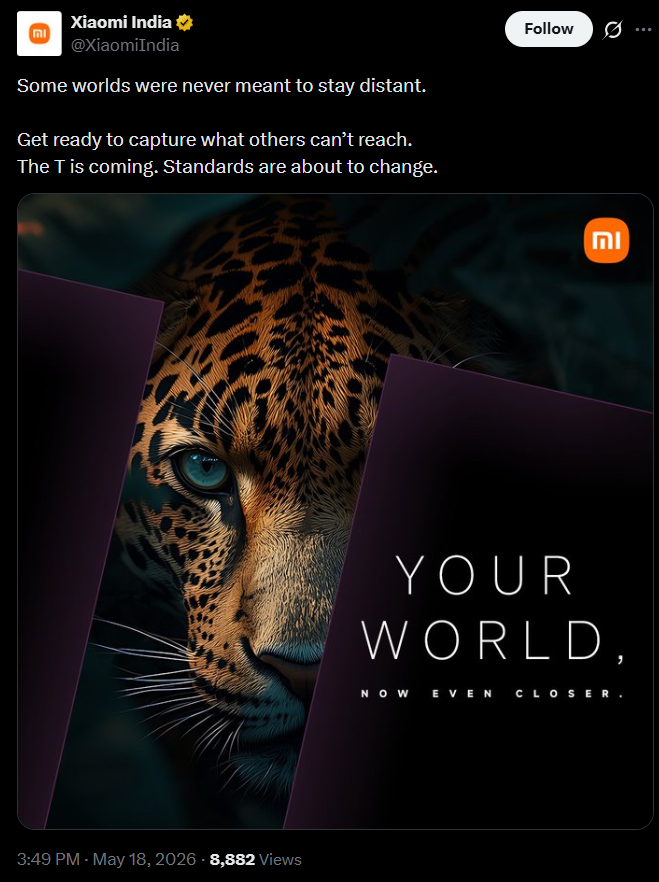 Tangkapan layar teaser Xiaomi 17T di platform X