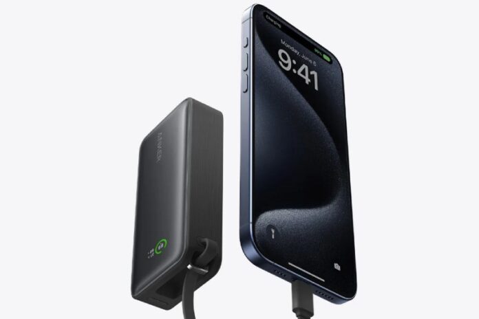 Anker Nano Power Bank (30W, Built-In USB-C Cable)