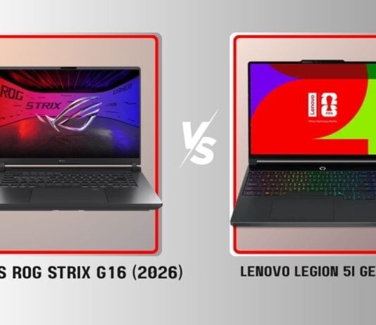 Asus ROG vs Lenovo Legion: Best Gaming Laptops Under $1,800 in the US Asus ROG Strix G16 (2026) vs Lenovo legion 5i Gen 11